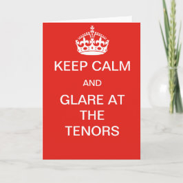 Ruhe behalten und auf der Karte der Tenors sichtba