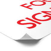 Ruhe behalten und auf Gebärdensprache achten Poster (Ecke)