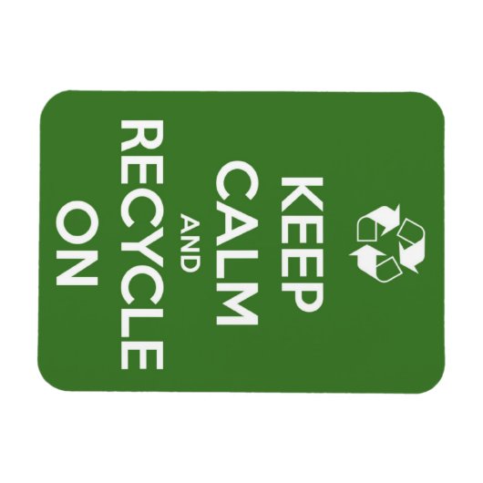 Ruhe behalten und auf Premium Flexi Magnet Gerecyc (Horizontal)