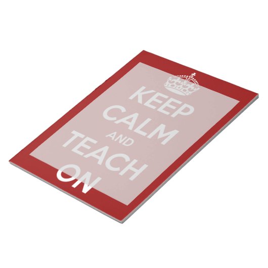 Ruhe behalten und auf Red Large Notepad trainieren Notizblock (angewinkelt)