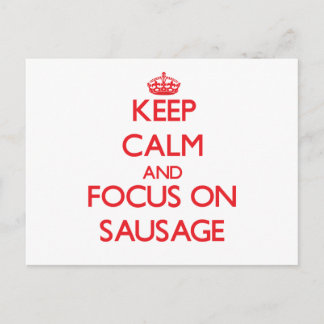Ruhe behalten und auf Wurst fokussiert Postkarte