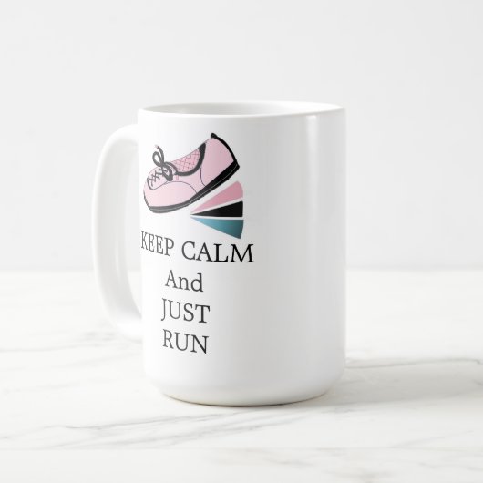 Ruhe behalten und ausführen kaffeetasse (Vorderseite Links)