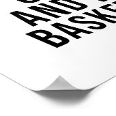 Ruhe behalten und Basketball spielen Poster (Ecke)