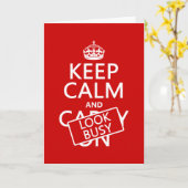 Ruhe behalten und Besetzt aussehen (beliebig) Karte (Gelbe Blume)