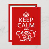 Ruhe behalten und Besetzt aussehen (in beliebiger  Postkarte (Vorne/Hinten)