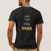 Ruhe behalten und Bier trinken T-Shirt (Rückseite)