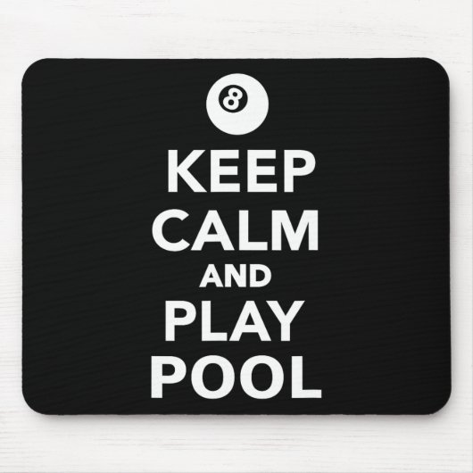 Ruhe behalten und Billard spielen Mousepad (Vorne)