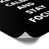 Ruhe behalten und bleibe poster (Ecke)