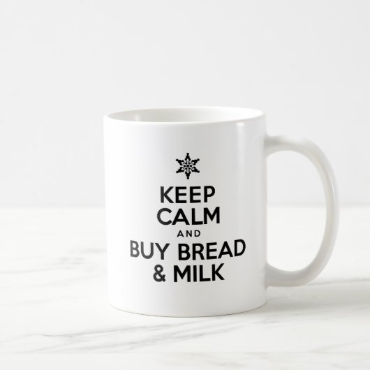 Ruhe behalten und Brot und Milch-Tasse kaufen Kaffeetasse (Rechts)