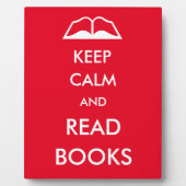 Ruhe behalten und Bücher gelesen Fotoplatte (Vorderseite)