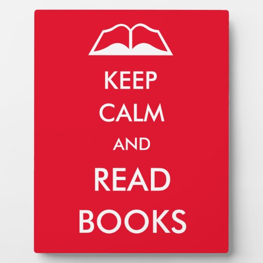 Ruhe behalten und Bücher gelesen Fotoplatte (Vorderseite)