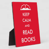 Ruhe behalten und Bücher gelesen Fotoplatte (Seite)