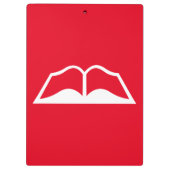 Ruhe behalten und Bücher gelesen Klemmbrett (Rückseite)