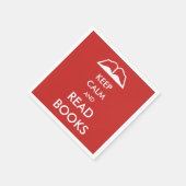 Ruhe behalten und Bücher gelesen Serviette (Ecke)