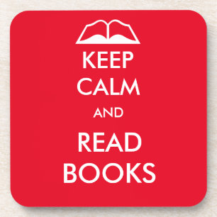 Ruhe behalten und Bücher gelesen Untersetzer