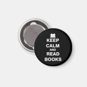 Ruhe behalten und Bücher lesen Magnet (Vorderseite/Rückseite)