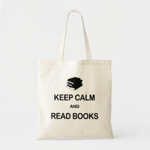 Ruhe behalten und Bücher lesen Tragetasche