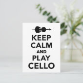 Ruhe behalten und Cello spielen Postkarte (Stehend Vorderseite)