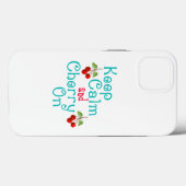 Ruhe behalten und Cherry auf Case-Mate iPhone Hülle (Rückseite (Horizontal))