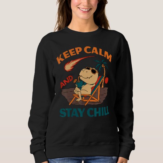 Ruhe behalten und Chill Meteor Bleibe Sweatshirt (Vorderseite)