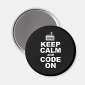 Ruhe behalten und Code auf Magnet (Vorderseite/Rückseite)