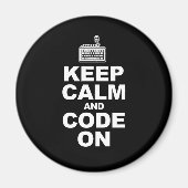 Ruhe behalten und Code auf Magnet (Vorne)