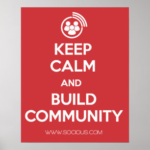 Ruhe behalten und Community Poster erstellen