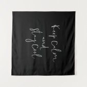 Ruhe behalten und cool bleibe wandteppich (Vorderseite (Horizontal))