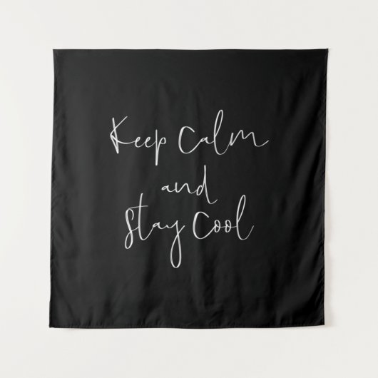 Ruhe behalten und cool bleibe wandteppich (Vorderseite)