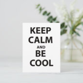 Ruhe behalten und Cool sein Postkarte (Stehend Vorderseite)