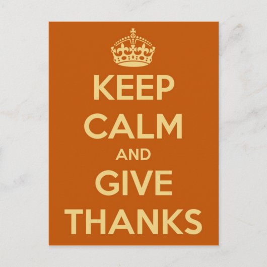 Ruhe behalten und Dankeschön Postcard geben Postkarte (Vorderseite)