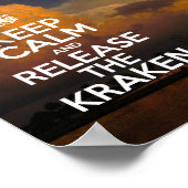 Ruhe behalten und das Kraken-Poster loslassen Poster (Ecke)
