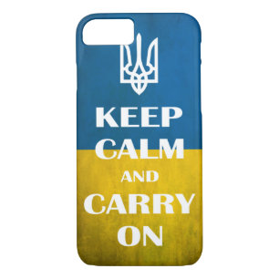 Ruhe behalten und das ukrainische Emblem-Trident w Case-Mate iPhone Hülle