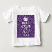Ruhe behalten und den Glamour Ihres Textes Mauve h Baby T-shirt (Vorderseite)