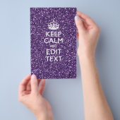 Ruhe behalten und den Glamour Ihres Textes Mauve h Flyer (Handgriff)