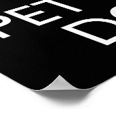 Ruhe behalten und den Hund füttern Poster (Ecke)