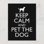 Ruhe behalten und den Hund füttern Postkarte (Vorderseite)