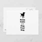 Ruhe behalten und den Hund umarmen Postkarte (Vorne/Hinten)