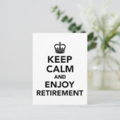 Ruhe behalten und den Ruhestand genießen Postkarte (Stehend Vorderseite)