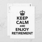 Ruhe behalten und den Ruhestand genießen Postkarte (Vorne/Hinten)
