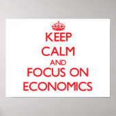Ruhe behalten und den Schwerpunkt auf die Wirtscha Poster (Vorne)