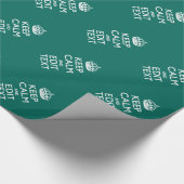 Ruhe behalten und den Text auf Aquamarin türkis ha Geschenkpapier (Ecke)