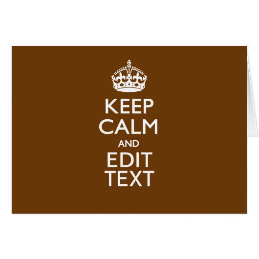 Ruhe behalten und den Text auf braun halten (Vorderseite (Horizontal))