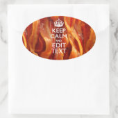 Ruhe behalten und den Text auf Größe wiederherstel Ovaler Aufkleber (Tasche)