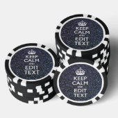 Ruhe behalten und den Text um Mitternacht haben Pokerchips (Stapel)