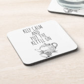 Ruhe behalten und den Wasserkocher anziehen - etwa Getränkeuntersetzer (Linke Seite)