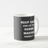 Ruhe behalten und der Scrum-Master-Griff gelassen Kaffeetasse (VorderseiteRechts)