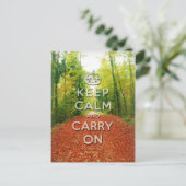 Ruhe behalten und die Herbstsaison fortgesetzt Postkarte (Stehend Vorderseite)