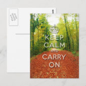 Ruhe behalten und die Herbstsaison fortgesetzt Postkarte (Vorne/Hinten)