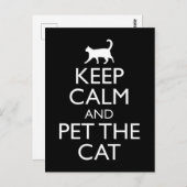 Ruhe behalten und die Katze gefüttert Postkarte (Vorne/Hinten)
